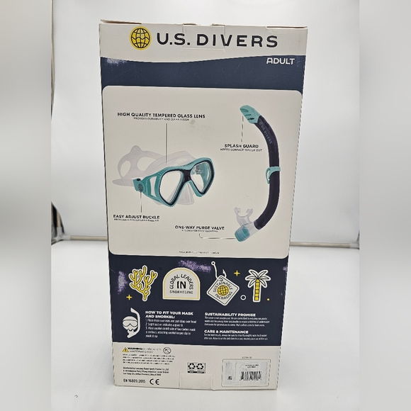 U.S. Divers Adult Snorkel Set NIB - Picture 2 of 2